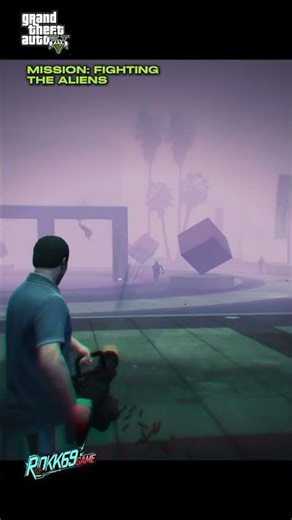 GTA 5: Michael's Alien Hallucination! 👽🔫 "ALIEN INVASION! 👽"— | Rokki69game