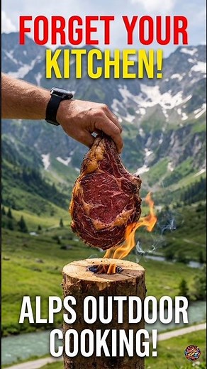 Forget Your Kitchen! Making The Ultimate Wilderness Steak Burger 🍔🌲#cooking #outdoorcooking #recipe