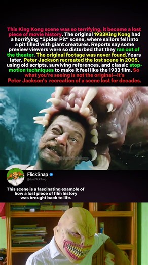 King Kong (2005), Peter Jackson Recreated the Terrifying Spider Pit Scene That Was Lost for 72 Years