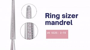 Meowoo Ring Sizer Mandrel, Solid Aluminum Mandrel for Ring Measurer and Repair Distorted Ring, Hammerable Round Mandrel