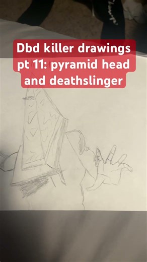 Dbd killer drawings pt 11: pyramid head and deathslinger #viral #art #dbd #silenthill #cowboy