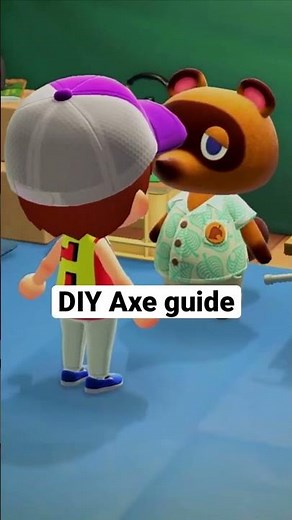 How to unlock the DIY axe recipe in ACNH. #acnh #animalcrossing #tutorial