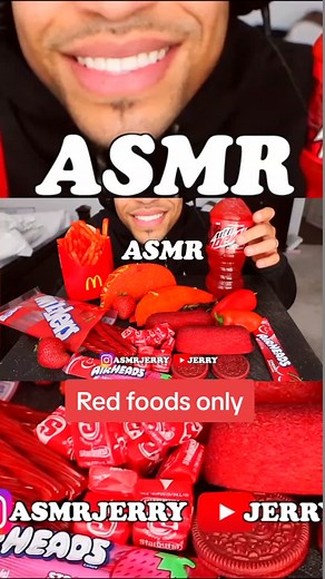 #asmr #red #reds #redfood #redfooddye #redfoodedition #eating #notalking #jerry