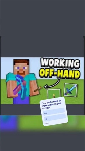 offhand in mcpe | java offhand #isurvived100daysminecraftinhindi #minecraft #offhand