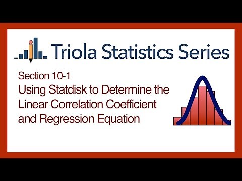 Statdisk Section 10-1: Using Statdisk to Determine Linear Corr. Coeff. & Regression Equation