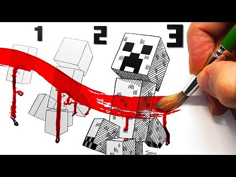 HORROR Artist vs $20 How to Draw MINECRAFT Book ✍️
