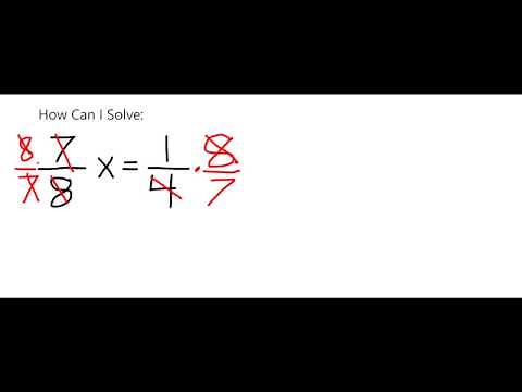 Solve 7/8 x = 1/4