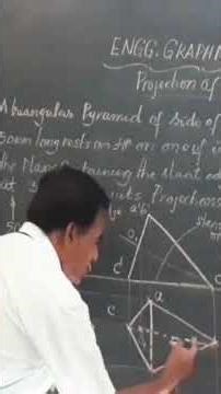Engineering Drawing/Projection of solids/ Triangular Pyramid