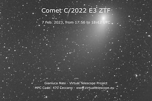 1.7K views · 181 reactions | Comet C/2022 E3 ZTF, captured a few hours ago, while it is slowly leaving us and fading. Are you ready to see it live, while apparently showing in our sky just beside Mars? Join us here: https://www.virtualtelescope.eu/2023/02/03/comet-c-2022-e3-ztf-meets-mars-the-red-planet-online-observation-11-feb-2023/ | The Virtual Telescope Project | Facebook