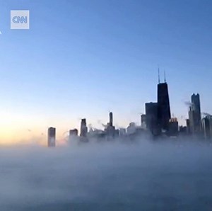 88K views · 1K reactions | This timelapse video shows the morning sun rising over Chicago as steam billows over an icy Lake Michigan. Why is Lake Michigan steaming? Here’s how NASA describes it: "As cold, dry air moved over the lakes, it mixed with warmer, moister air rising off the lake surfaces, transforming the water vapor into fog — a phenomenon known as steam fog." https://cnn.it/2UxnwFj | CNN | Facebook