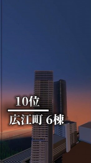 マイクラ都市 (自作) 都市圏エリア高層ビル数ランキング(60m以上) #minecraft #ゆっくりマイクラ理想都市 #マイクラ
