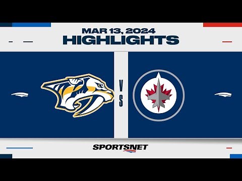 NHL Highlights | Predators vs. Jets - March 13, 2024