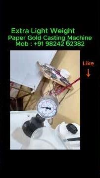 extra light weight Paper Gold Jewellery Vacuum Casting Machinery, Equipment & Technology