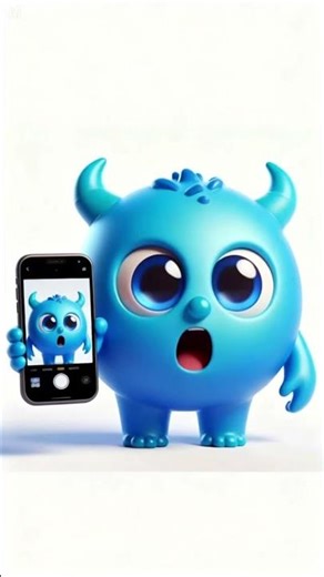 Cute Blue Monster for Kids O Fun Mini Story! #shorts