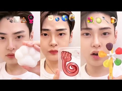 ASMR Satisfying Eating Emoji Food Challenge Mukbang Compilation #18