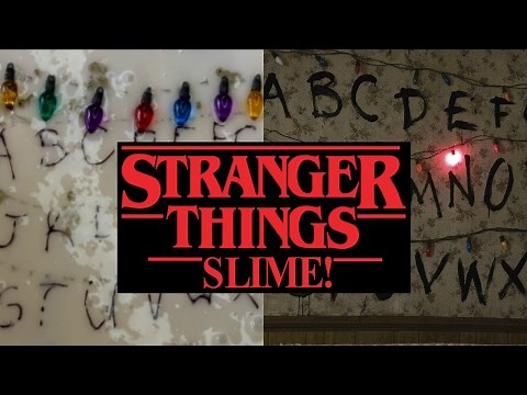 DIY STRANGER THINGS SLIMES!! - Jiggly slime & clear slime recipes