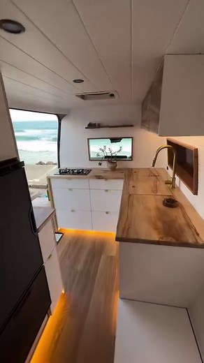 13K views · 180 reactions | The bunk bed camper van, made for a local mum and her son  We fitted this Mercedes Sprinter out with a fridge, sink, 2 burner stove, beautiful lighting, clothes washing machine, reading light and fan for each bed, large sky light, outdoor hot water shower.. we LOVE | Byron Bay Van Fitouts | Facebook