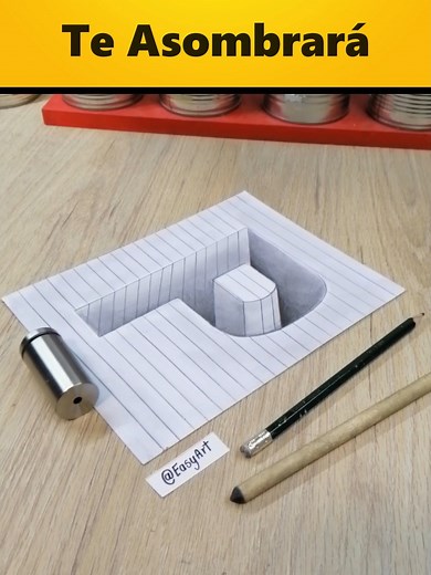 1.8M views · 33K reactions | ✅ Truco para Crear Dibujo en 3D #arte #trucos #Dibujo #3d | Easy Art | Facebook