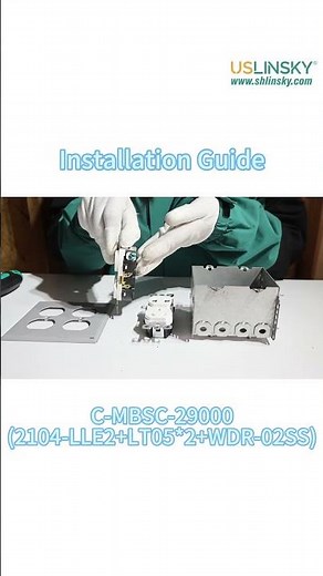 How to assemble a six-hole socket and stainless steel panel Canadian junction box kit