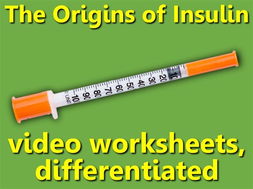 Origins of Insulin: video worksheets, differentiated. | Teaching Resources
