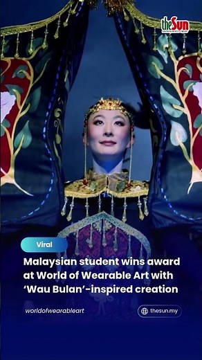 Malaysian student wins award at World of Wearable Art with ‘Wau Bulan’-inspired creation