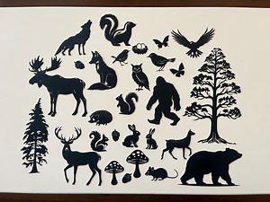 Woodland Animal Shadow Puppets: Forest Storytelling Set - Etsy
