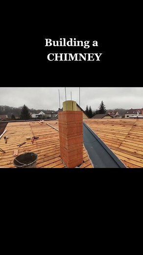 Construction of chimney . . . #tips #job #work #carpenter #roofing #metalroofing #chimeny #santa