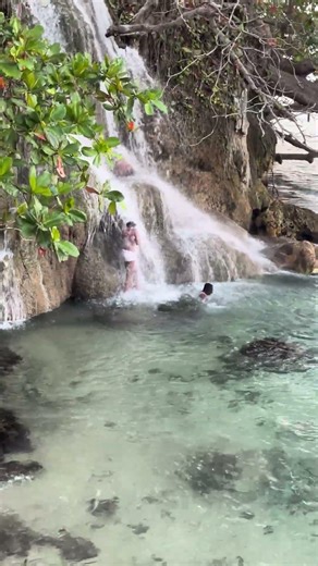 Jamaica waterfall cold shock test 🇯🇲 #challenge