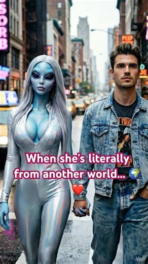 When she's literally from another world... 🌍❤️ #alien #shorts #love