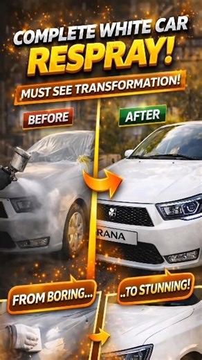 Complete White Car Respray | MUST SEE Transformation 🤯🔥