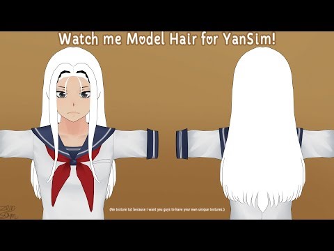 In-depth hair modelling for yandere simulator