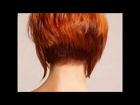 Short haircuts back view stacked