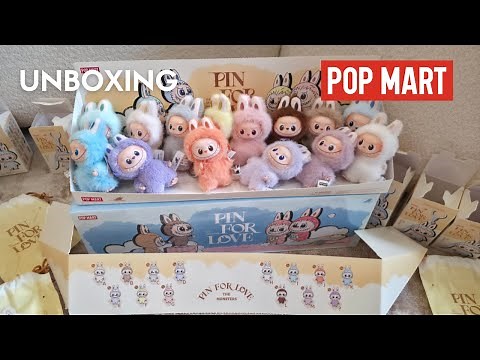 MINI LABUBU PIN FOR LOVE FULL UNBOXING VIDEO Letters A-M | THE MONSTERS!! 💜🔠