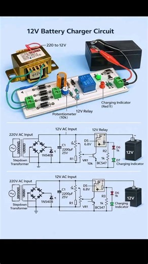12V Battery Charger Circuit #information #picture #digram