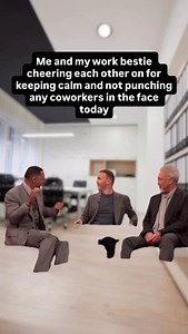 Me and my work bestie cheering each other on for keeping calm and not punching any coworkers in the face today 🤣 #workmemes #corporatememes #workbestie | Corporate Gags