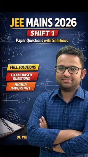 JEE Mains 2026 Shift 1 | Paper Questions with Full Solutions #jeemains2026 #jeemains #exam #jeemaths