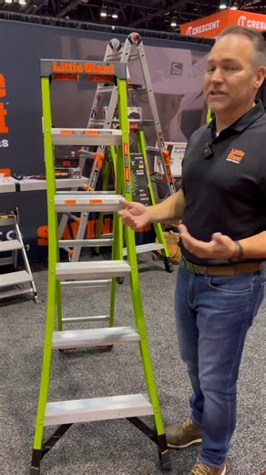 1.5K views | Most Innovative Ladder EVER! #ladders #ladder #toolsofthetrade #construction #fyp #tradeshow | byotools | Facebook