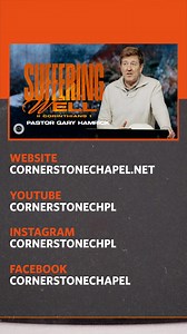 What could the Lord be trying to teach you through your trials? You can now watch Pastor Gary's full teaching on "Suffering Well" at cornerstonechapel.net. | Cornerstone Chapel - Leesburg, VA