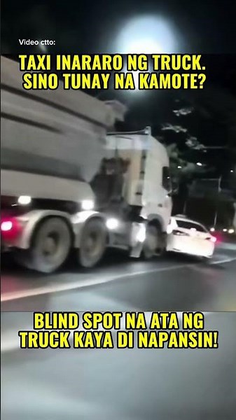 Taxi INARARO ng truck! Tingin niyo, blind spot kaya ng truck kaya di NAPANSIN ang taxi | LTO.