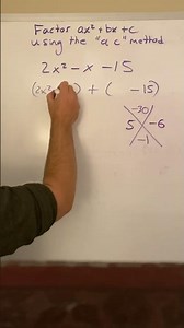 Factoring a trinomial using the ac method #math #algebra #tutoring
