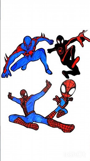 HOW TO DRAW spider-man in different Styles #drawing #spiderman #art #howtodraw #shorts #coloring