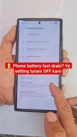 🔋 Phone battery fast drain? Ye setting turant OFF karo #battery #batterydrain #shorts #youtubeshorts