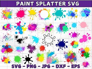 Paint Splatter SVG Bundle Paint Splats Svg Paint Svg Clipart Vector Ink Splatter Paint Streak Blob Cut File for Cricut Silhouette - Etsy