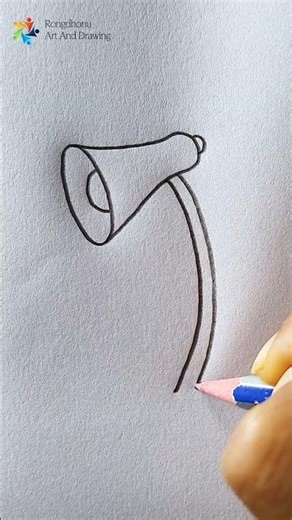 Drawing a Easy And Beautiful Table Lamp #rongdhonuartanddrawing #drawing
