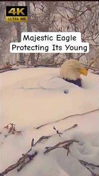 Majestic Eagle Protecting Its Young