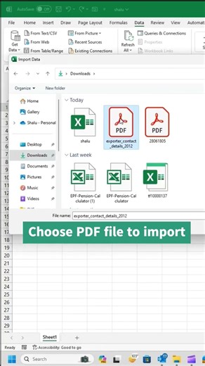 How to Extract Data From PDF in MS Excel 2021 #exceltips