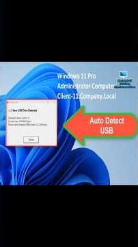 Receive Popup Message Alerts On Admin Computer When Domain Users Connect USB Drives