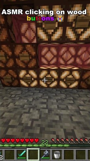 ASMR clicking on wood buttons #minecraft #blockcraft #gaming