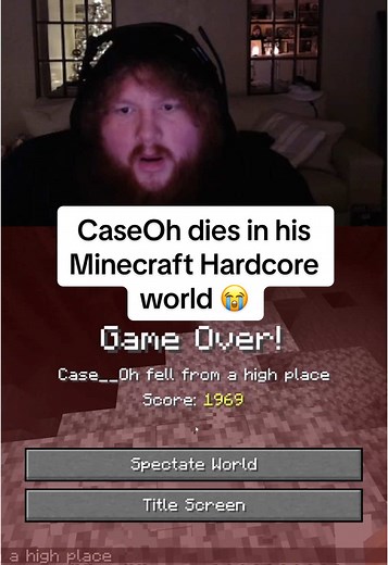 CaseOh's Minecraft Hardcore World Tragedy